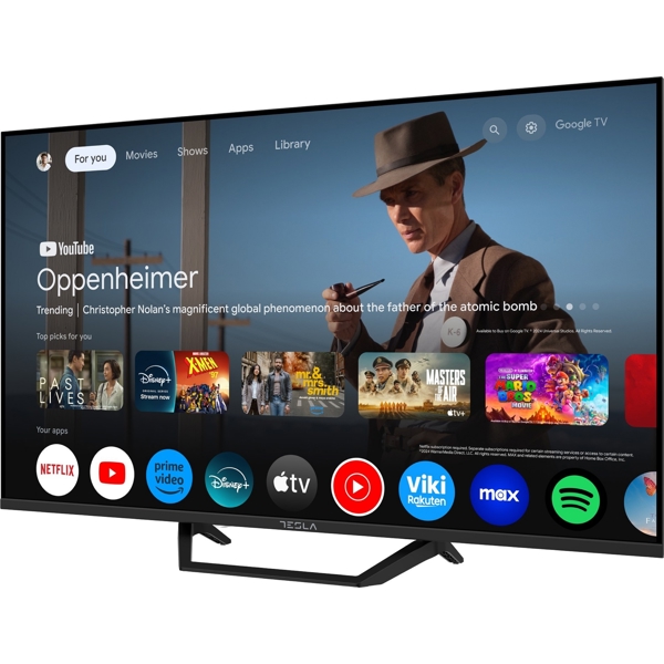 ტელევიზორი Tesla 43E655BUS, 43”, 4K UHD, USB, HDMI, BT, WIFI, Black