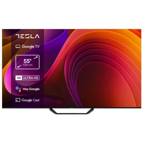 ტელევიზორი Tesla 55E655BUS, 55”, 4K UHD, USB, HDMI, BT, WIFI, Black