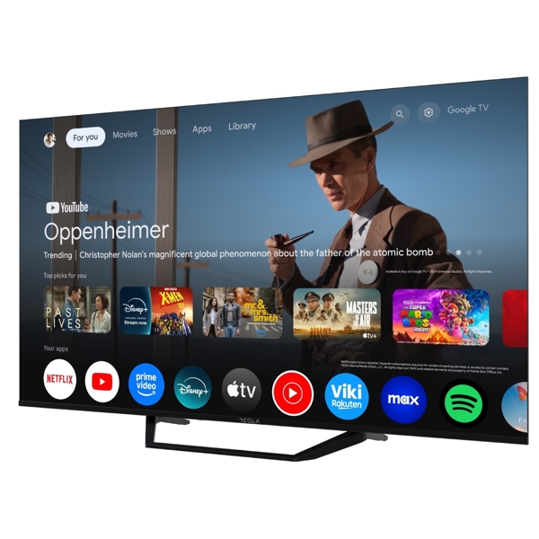 ტელევიზორი Tesla 55E655BUS, 55”, 4K UHD, USB, HDMI, BT, WIFI, Black