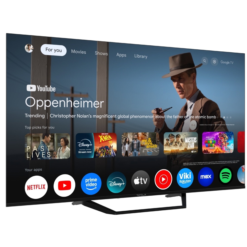 ტელევიზორი Tesla 55E655BUS, 55”, 4K UHD, USB, HDMI, BT, WIFI, Black