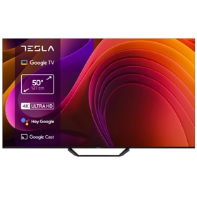 ტელევიზორი Tesla 50E655BUS, 50”, 4K UHD, USB, HDMI, BT, WIFI, Black