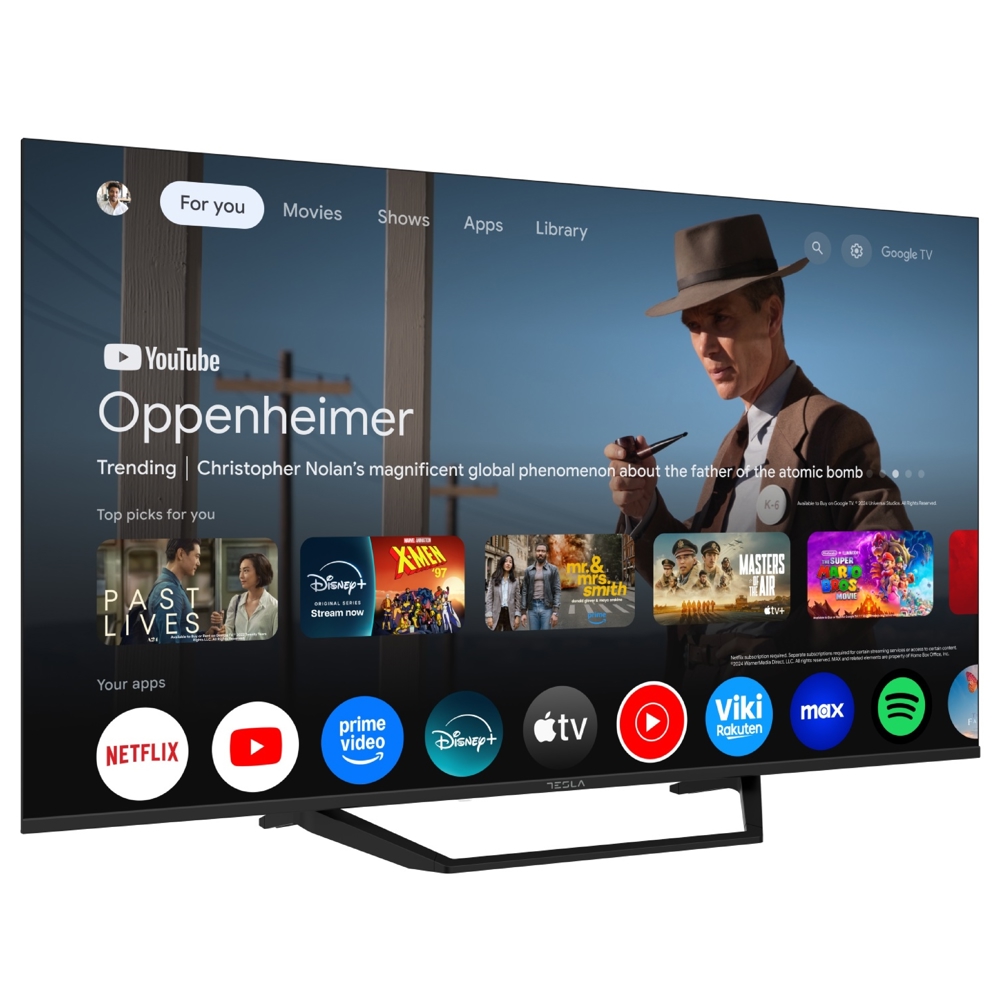 ტელევიზორი Tesla 50E655BUS, 50”, 4K UHD, USB, HDMI, BT, WIFI, Black