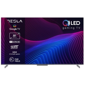 ტელევიზორი Tesla G55S949GUS QLED, 55”, 4K UHD, USB, HDMI, LAN, BT, WIFI, Grey
