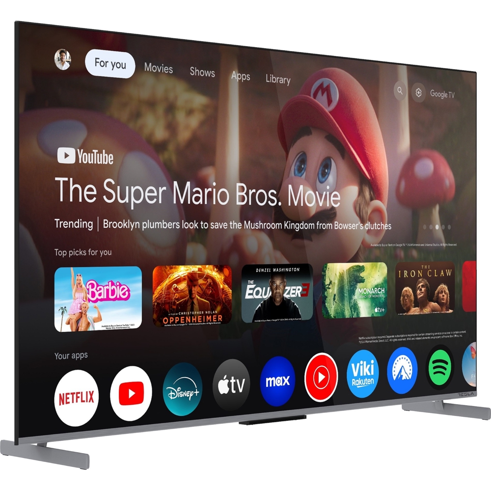 ტელევიზორი Tesla G55S949GUS QLED, 55”, 4K UHD, USB, HDMI, LAN, BT, WIFI, Grey