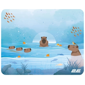 მაუსის პადი 2E 2E-PAD-S-CAPY-BLUE, S, Mouse Pad, Blue