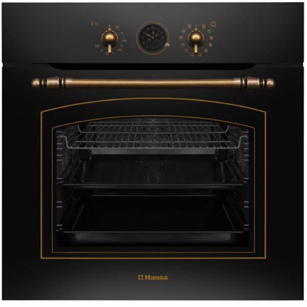 ჩასაშენებელი ელექტრო ღუმელი Hansa BOEA69876, 3600W, 77L, Built-In Electric Oven, Black