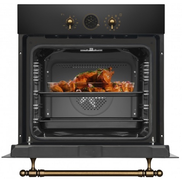 ჩასაშენებელი ელექტრო ღუმელი Hansa BOEA69876, 3600W, 77L, Built-In Electric Oven, Black