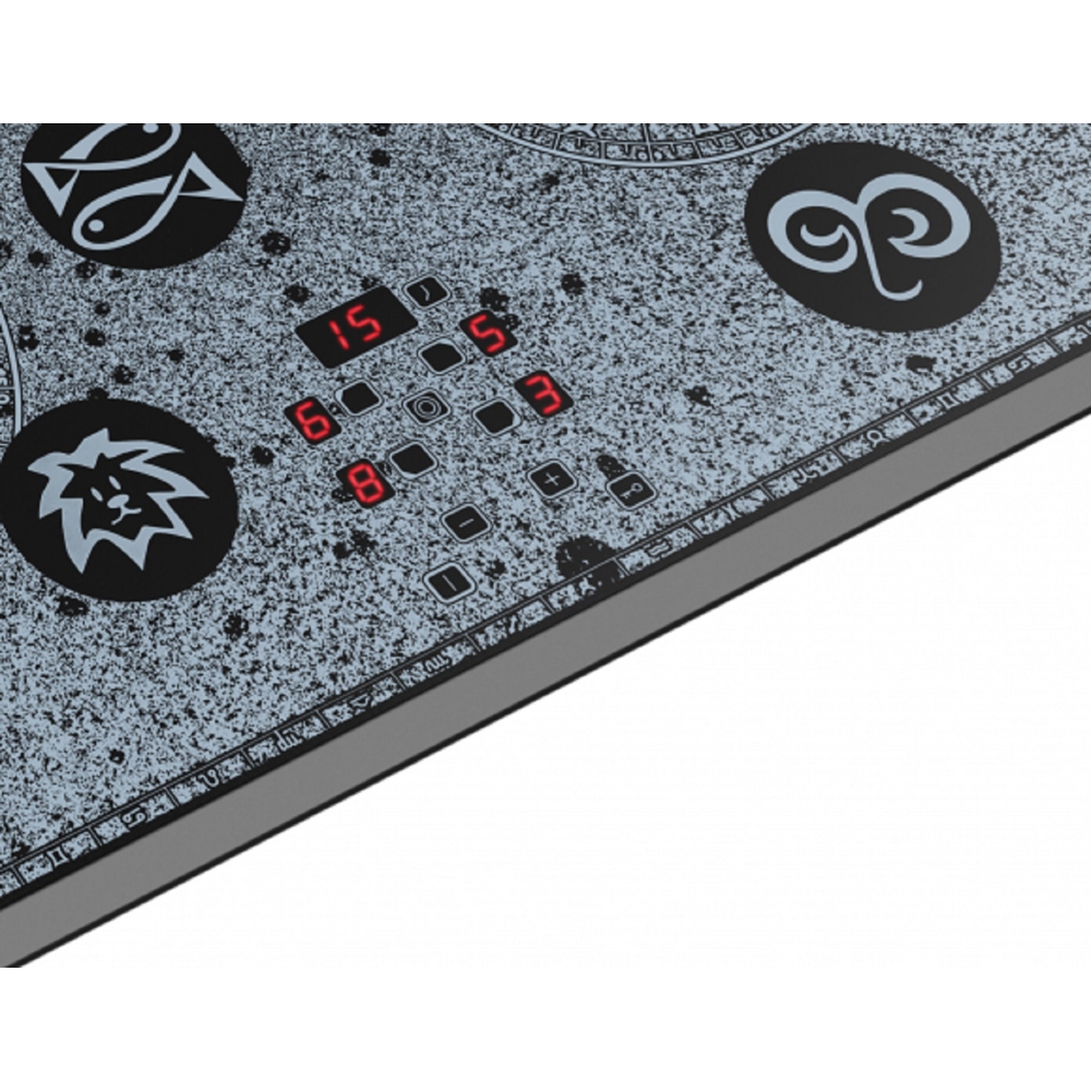 ჩასაშენებელი ელექტრო ქურის ზედაპირი Hansa BHC66504 Zodiac, Built-in Electric Cooktop, Black