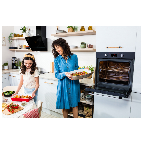 ჩასაშენებელი ელექტრო ღუმელი Hansa BOES684001, 3500W, 77L, Built-In Electric Oven, Black
