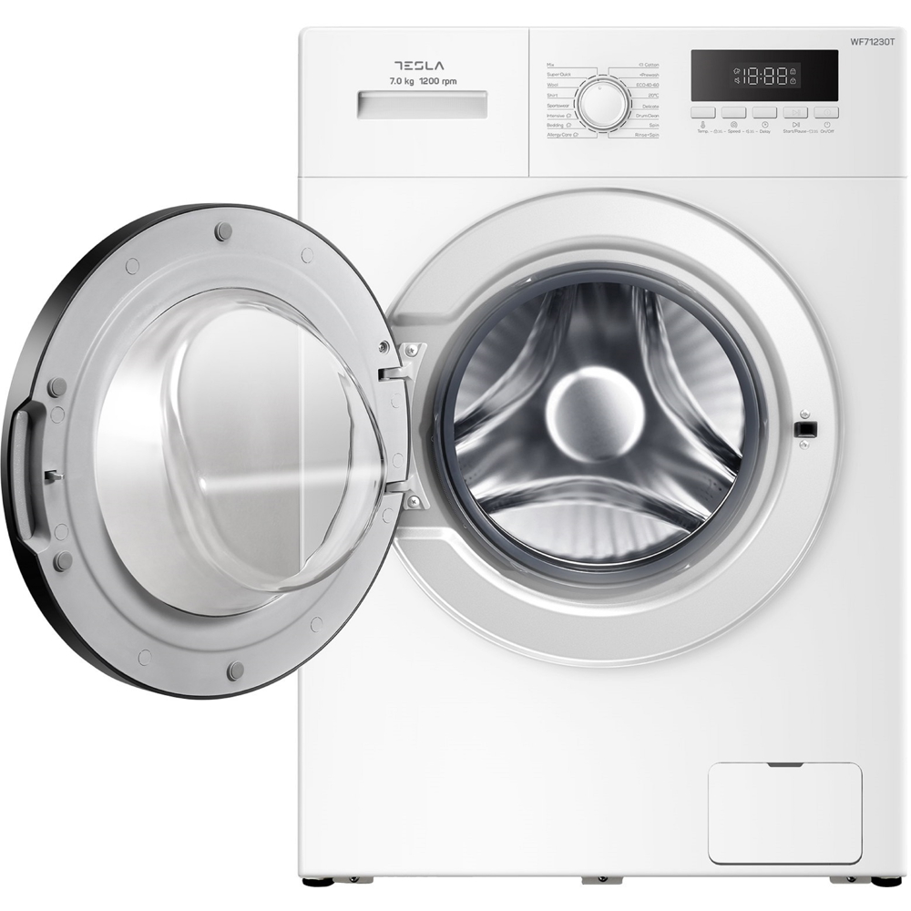 სარეცხი მანქანა Tesla WF71230T, 7Kg, 1200Rpm, C, 62Db, Washing Machine, White