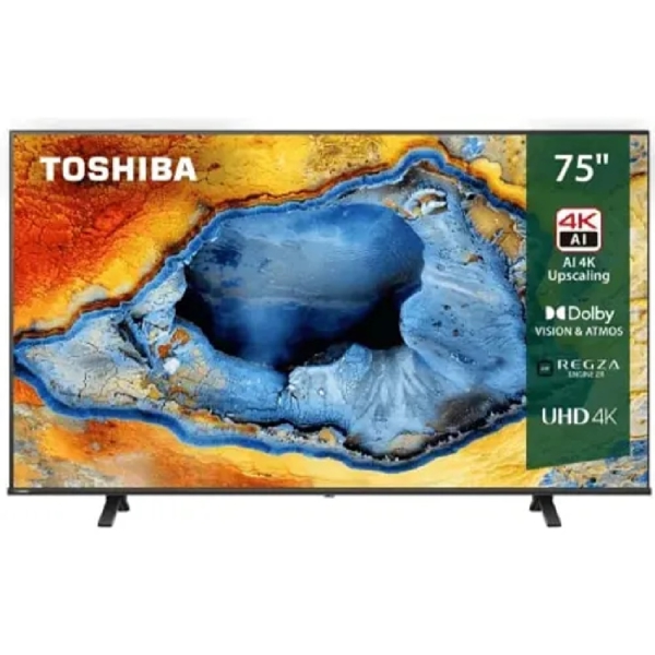 ტელევიზორი Toshiba 75C350NE, 75", 4K UHD, Smart TV, USB, HDMI, BT, WIFI, Black