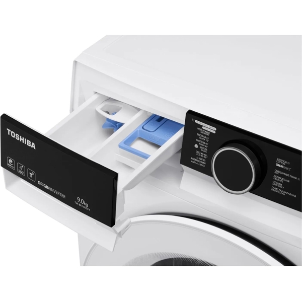 სარეცხი მანქანა Toshiba TW-BK100GF4UZ(WK), 9Kg, 1400Rpm, A+++, 48dB, Washing Machine, White