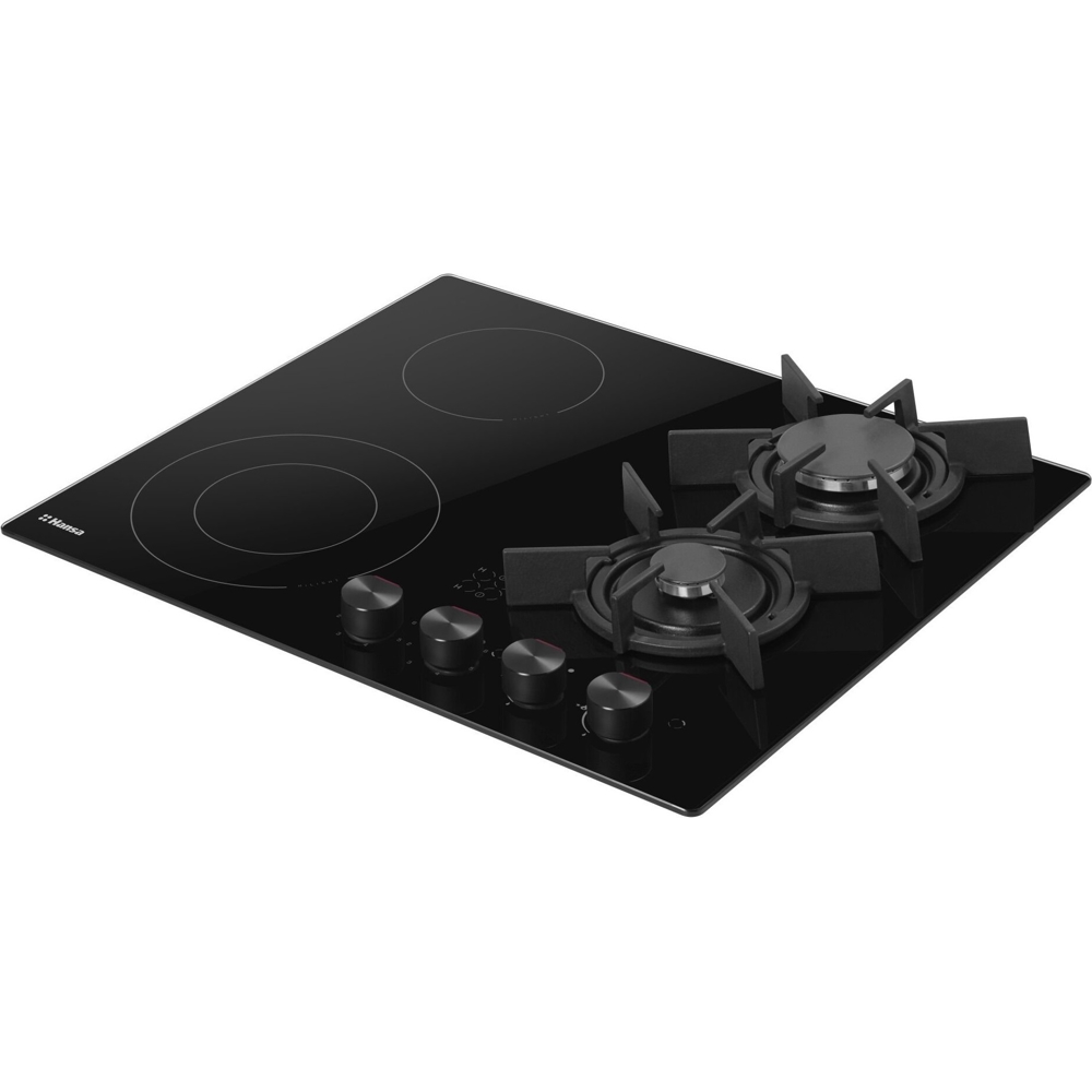 ჩასაშენებელი კომბინირებული ქურის ზედაპირი Hansa BHMS61414030, Built-in combined Cooktop, Black