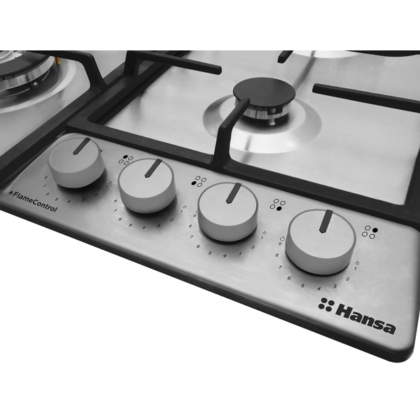 ჩასაშენებელი გაზის ქურის ზედაპირი Hansa BHGI63170, Built-in Gaz Cooktop, Stainless Steel