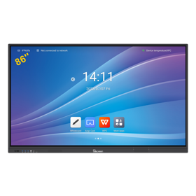 ინტერაქტიული ეკრანი, სმარტ ეკრანი Allscreen DW86HTV100 V2 T Series, 86”, Android 14, RAM 8GB, 128GB, Smart Board, Black
