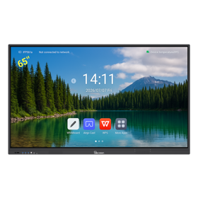 ინტერაქტიული ეკრანი Allscreen Interactive Flat Panels DW65HT311D V2 T Series, 65”, Android 13, RAM 8GB, 128GB, Smart Board, Black