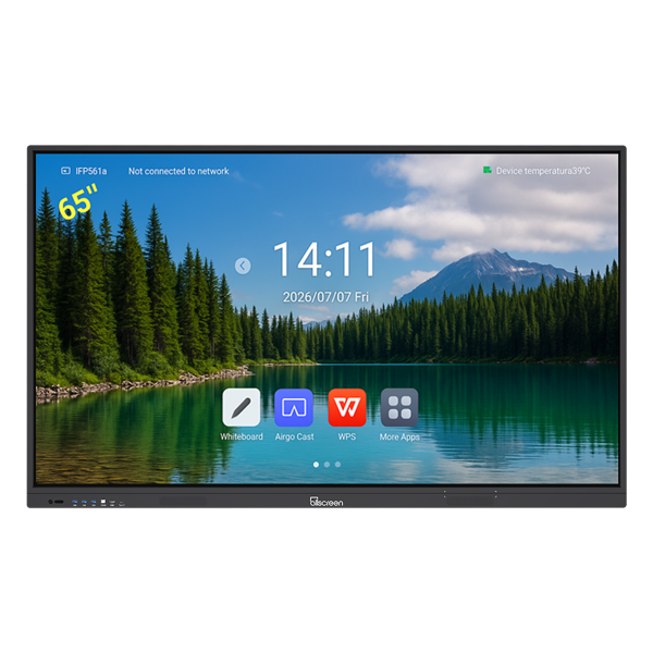 ინტერაქტიული ეკრანი Allscreen Interactive Flat Panels DW65HT311D V2 T Series, 65”, Android 13, RAM 8GB, 128GB, Smart Board, Black