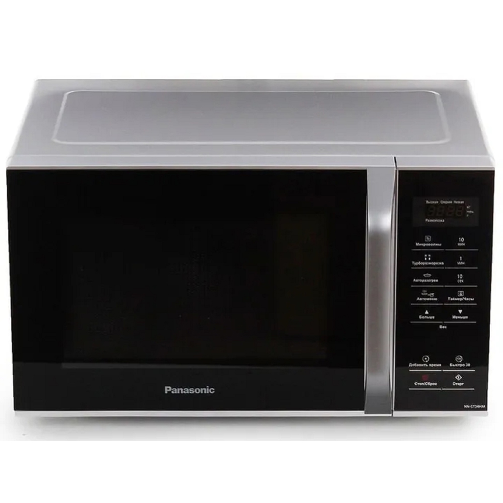 Microwave Oven Panasonic NN-ST34HMZUE, 25L, 800W, Black/Silver