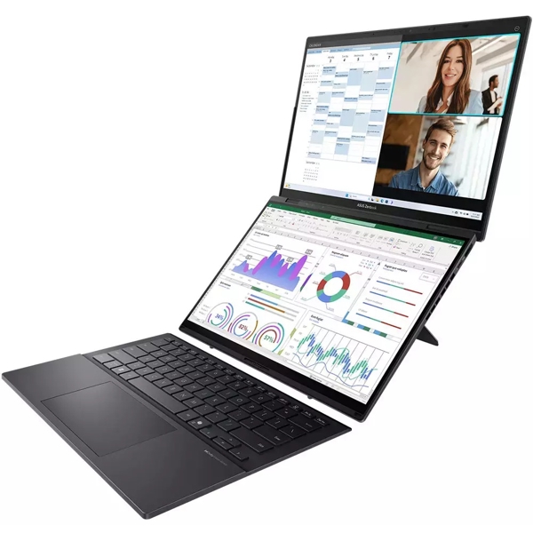 Notebook Asus 90NB14X1-M00320 Zenbook Duo 14 OLED, 14", Ultra 9-285H, 32GB, 1TB SSD, Integrated, W11H, Grey