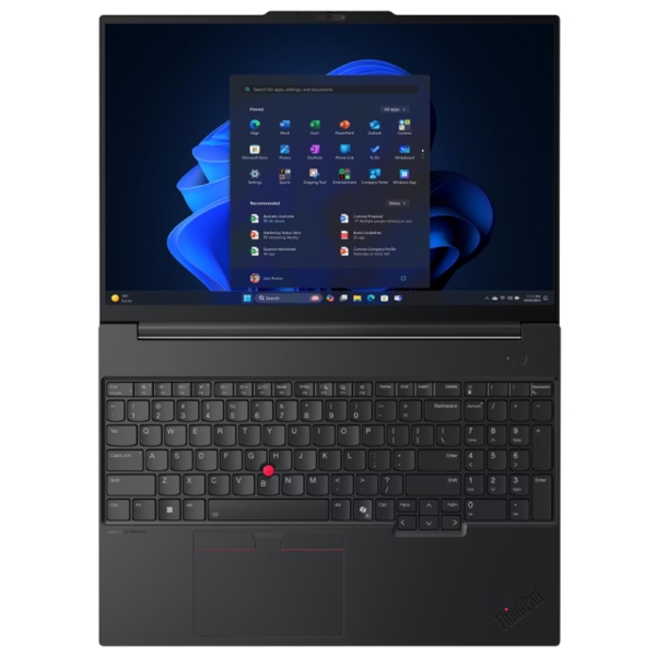 ნოუთბუქი Lenovo 21TF004QGX Thinkpad E16 G3, 16", Core 7-240H, 16GB, 512GB SSD, Integrated, Black