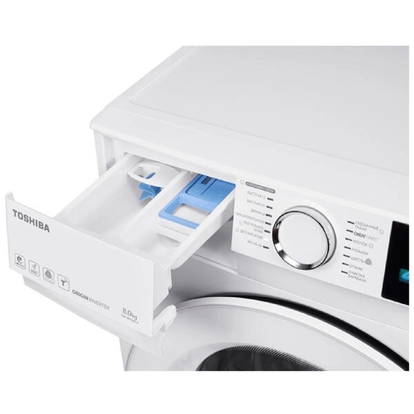 სარეცხი მანქანა Toshiba TW-BN90C4UZ(MK), 8Kg, 1400Rpm, A, 75dB, Washing Machine, White