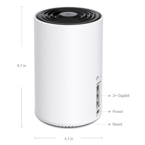 როუტერი TP-Link DECO XE75(2-PACK), 2402Mbps, Home Mesh WiFi 7 System, White