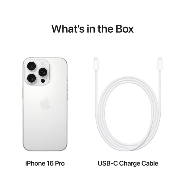 მობილური ტელეფონი Apple iPhone 16 Pro, 8GB, 512GB, SIM1 + ESIM, 5G, NFC, White Titanium