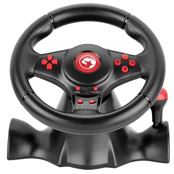 კომპიუტერული საჭე Marvo GT-903 ONAGA 30, Android, PS4, PS3, XBOX One, XBOX 360, Racing Wheel, Black