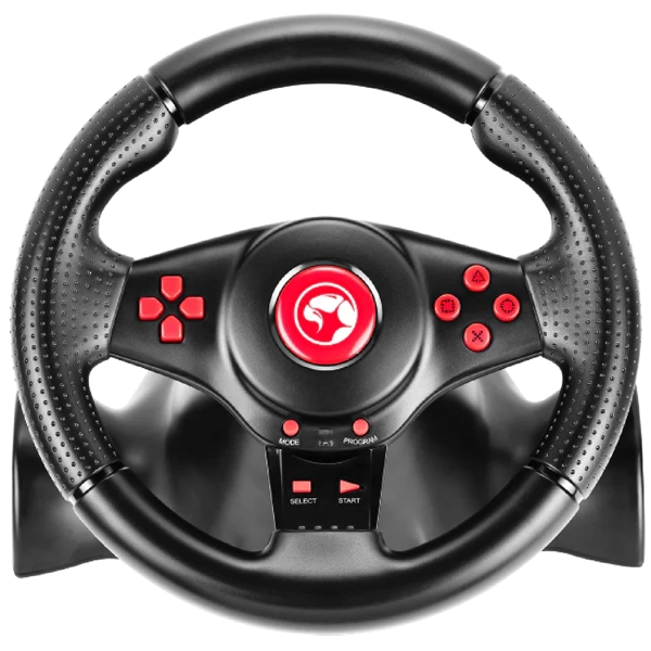 კომპიუტერული საჭე Marvo GT-903 ONAGA 30, Android, PS4, PS3, XBOX One, XBOX 360, Racing Wheel, Black