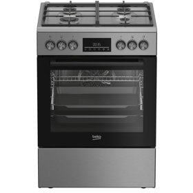 Gas Cooker Beko FBE6330GXDSN, 4 Gas, Silver/Grey