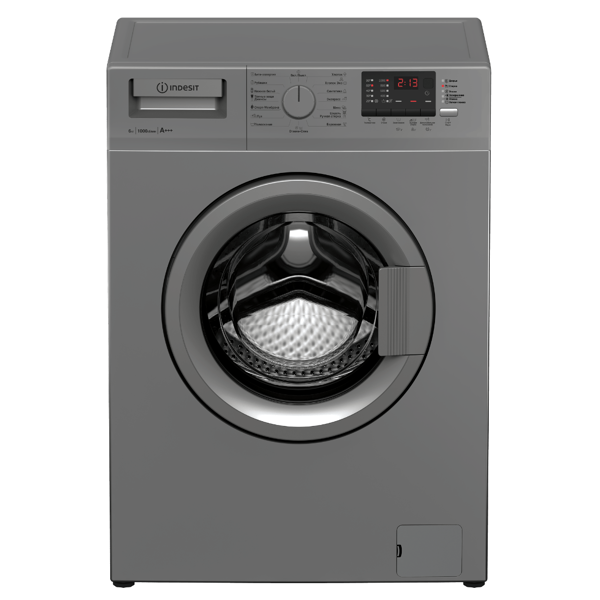 სარეცხი მანქანა Indesit WIN610S, 6Kg, 1000Rpm, A+++, 77dB, Washing Machine, Grey