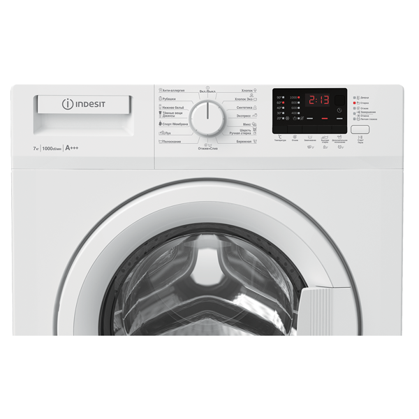 სარეცხი მანქანა Indesit WIN710W, 7Kg, 1000Rpm, A+++, 75dB, Washing Machine, White