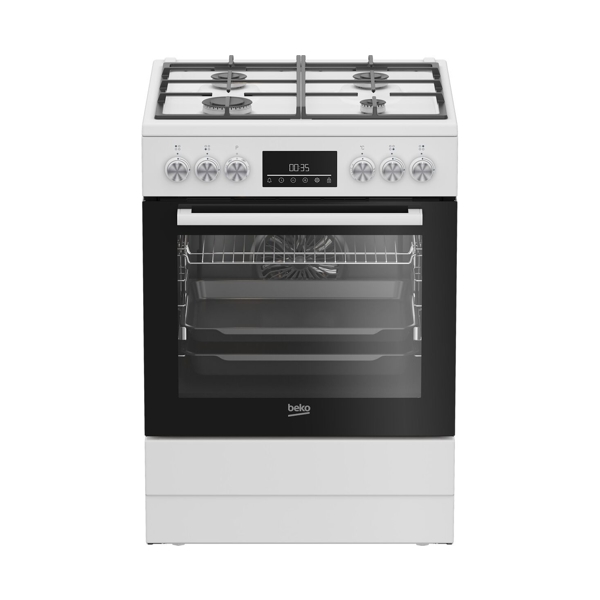 Gas Cooker Beko FBM 62330 GWDTN, 4 Gas, White