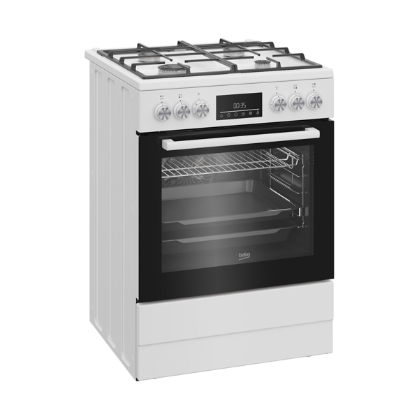 Gas Cooker Beko FBM 62330 GWDTN, 4 Gas, White