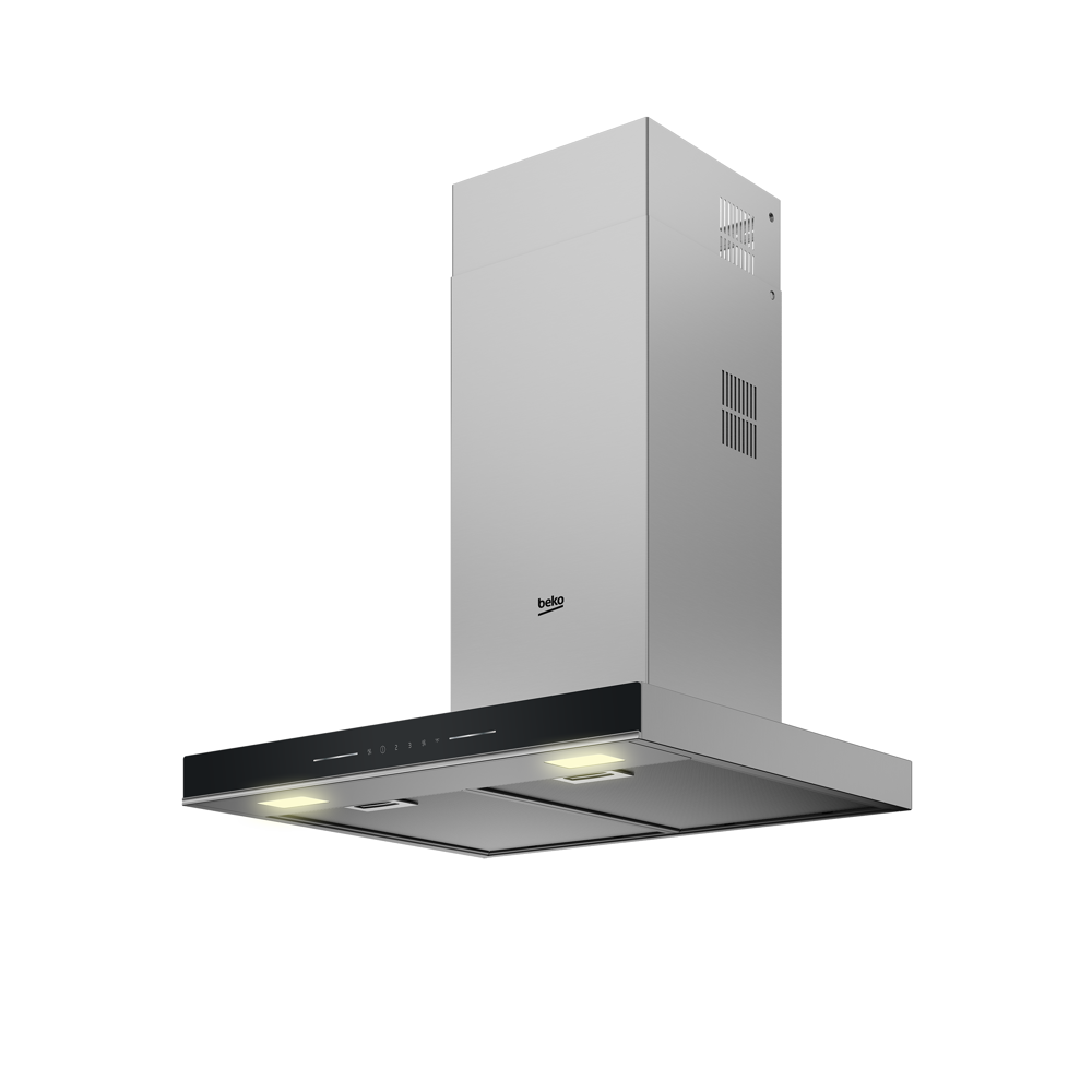 გამწოვი Beko BHCB66641BBHS, 710m³/h, Hood, Black/Silver