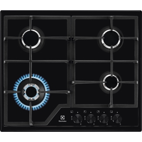ჩასაშენებელი გაზის ქურის ზედაპირი Electrolux KGS6436K, Built-in Gas Cooktop, Black