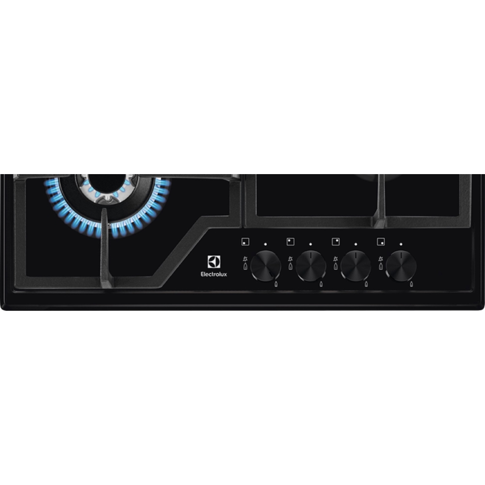 ჩასაშენებელი გაზის ქურის ზედაპირი Electrolux KGS6436K, Built-in Gas Cooktop, Black