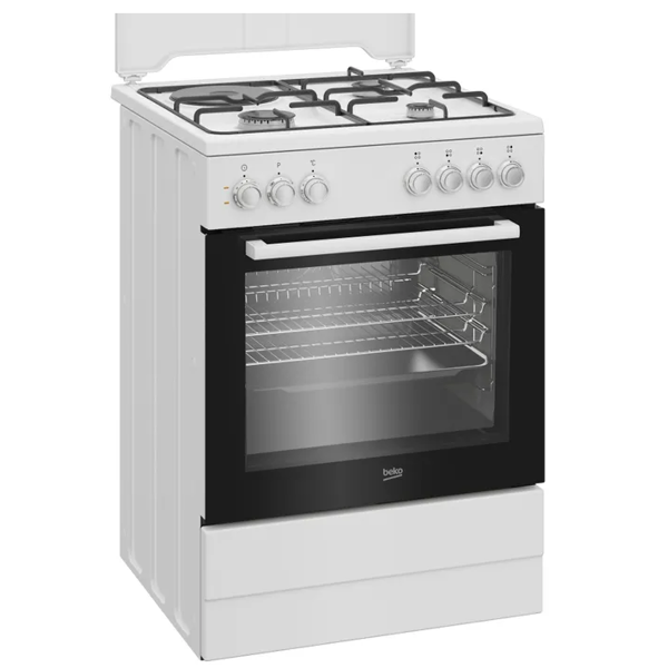 Gas Cooker Beko FBE63131WCS, 3 Gas + 1 electric, White