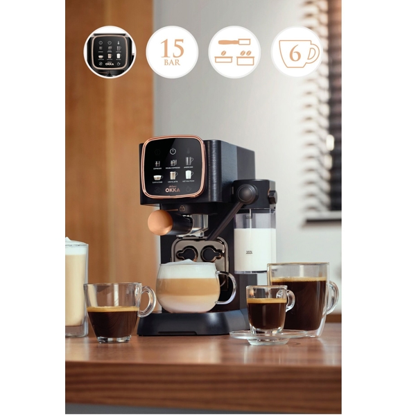 ყავის აპარატი Arzum OK0032, 1628W, 1.1L, Coffee Machine, Black