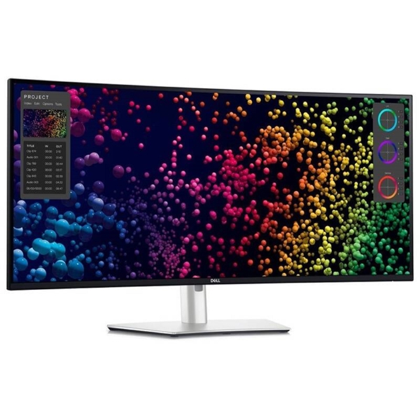 Curved Monitor Dell 210-BMDV UltraSharp 40 U4025QW, 40", WUHD, IPS, USB, USB-C, DP, HDMI, LAN, Silver