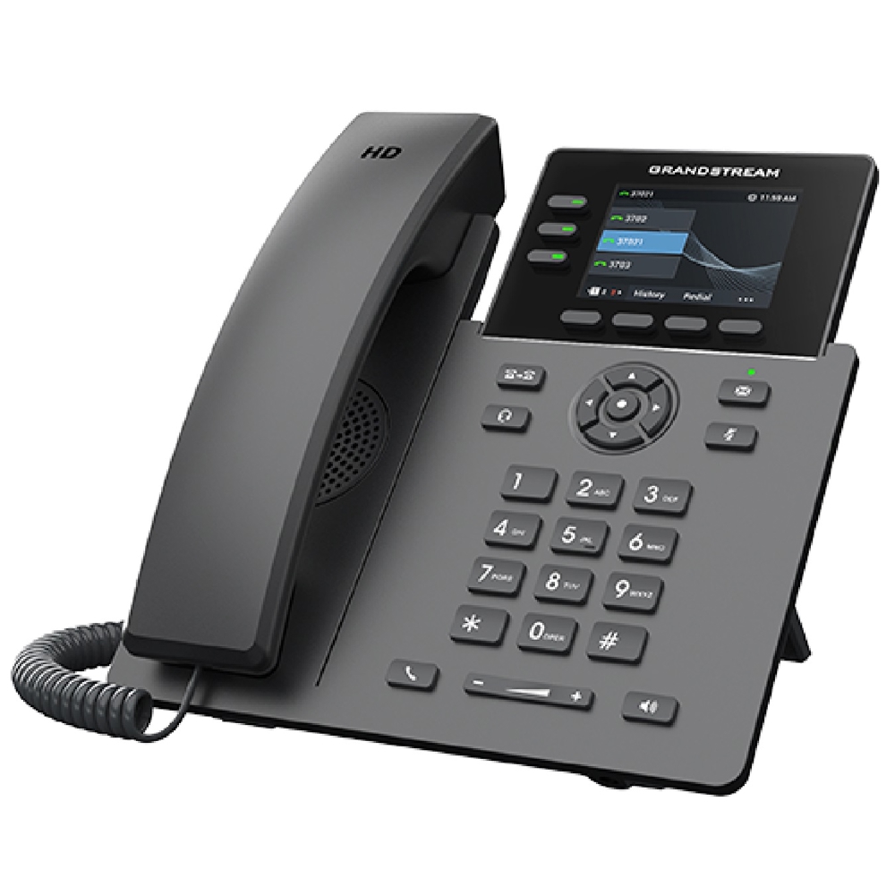 IP ტელეფონი Grandstream GRP2611G, IP Phone, POE, 3 SIP, 3 Line, Black
