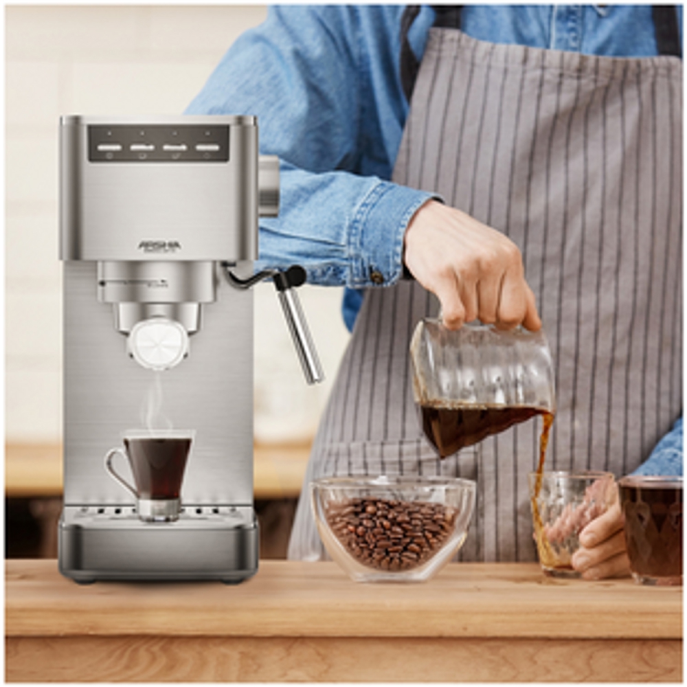 ყავის აპარატი Arshia EM050-3214, 1450W, 1L, Coffee Machine, Silver