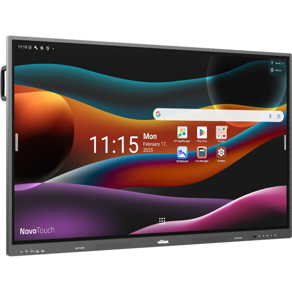 Smart Board Vivitek EK757i NovoTouch, 75", RAM 16GB, 128GB, Android 14, Grey
