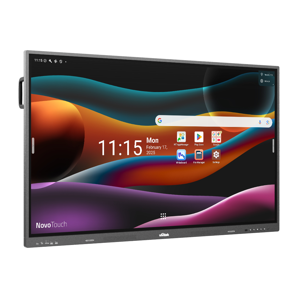 Smart Board Vivitek EK757i NovoTouch, 75", RAM 16GB, 128GB, Android 14, Grey