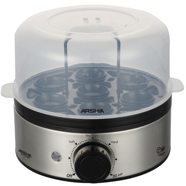 კვერცხის სახარში Arshia EB112-3208, 400W, Egg boiler, Silver