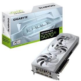 ვიდეო დაფა Gigabyte GV-N507TEAGLEOC_ICE-16GD EAGLE ICE OC, GeForce RTX5070 Ti, 16GB, 256bit, HDMI, DP, Silver