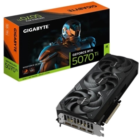 ვიდეო დაფა Gigabyte GV-N507TWF3OC-16GD WINDFORCE OC, GeForce RTX5070 Ti, 16GB, 256bit, HDMI, DP, Black