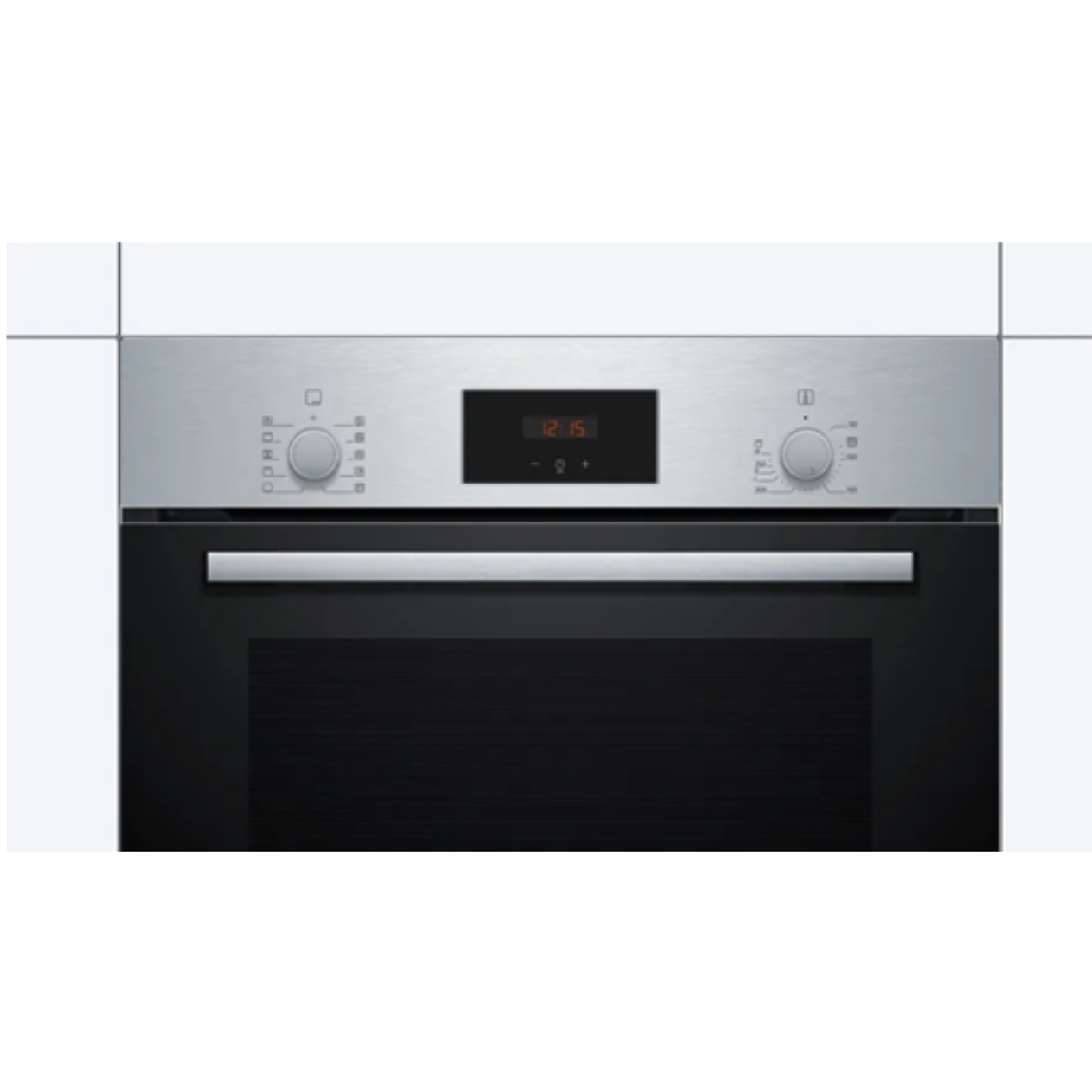 Built-In Electric Oven Bosch HBF512BS1T, 66L, Black/Silver