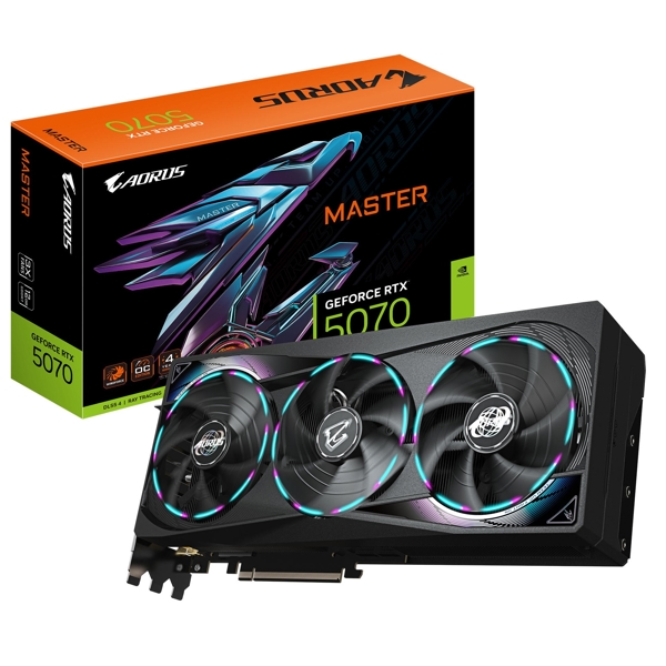 ვიდეო დაფა Gigabyte GV-N5070AORUS_M-12GD AORUS M, GeForce RTX 5070, 12GB, 192bit, HDMI, DP, Black