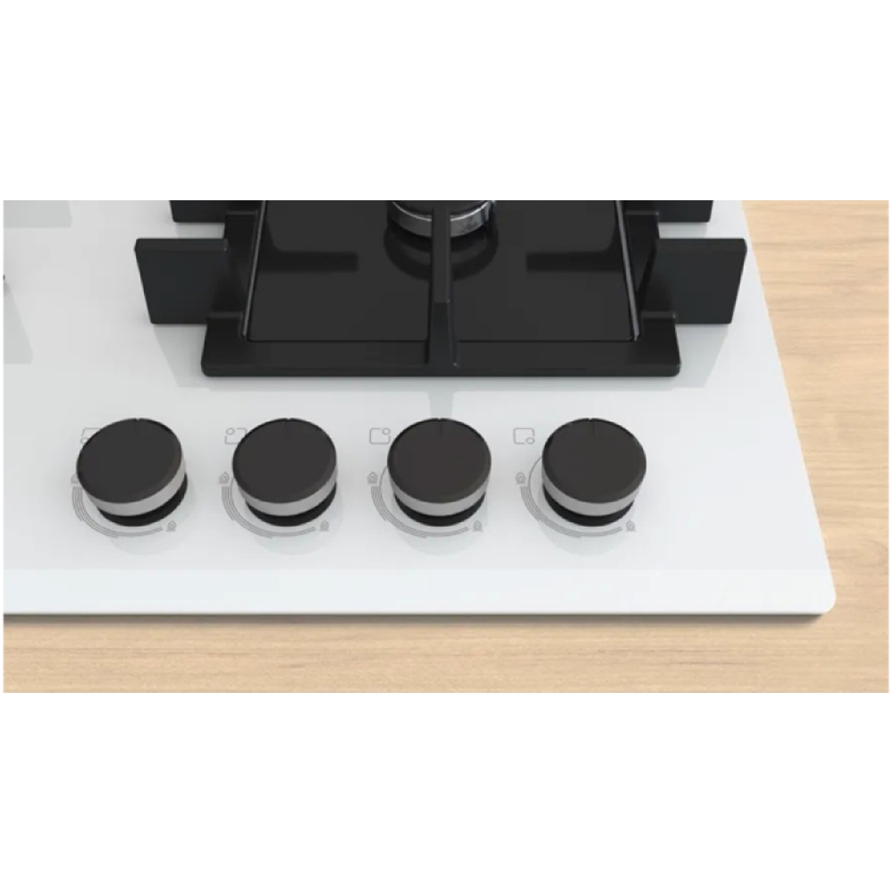 ჩასაშენებელი გაზის ქურის ზედაპირი Bosch PNK6B2P40R, Built-in Gas Cooktop, White